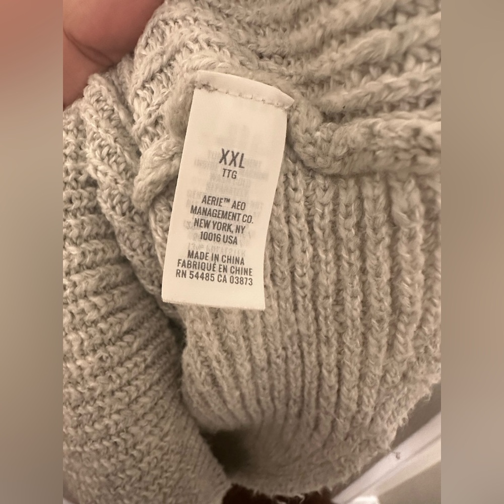 Soft Aerie Sweater with Crisscross Back - Gray - Picture 5 of 9